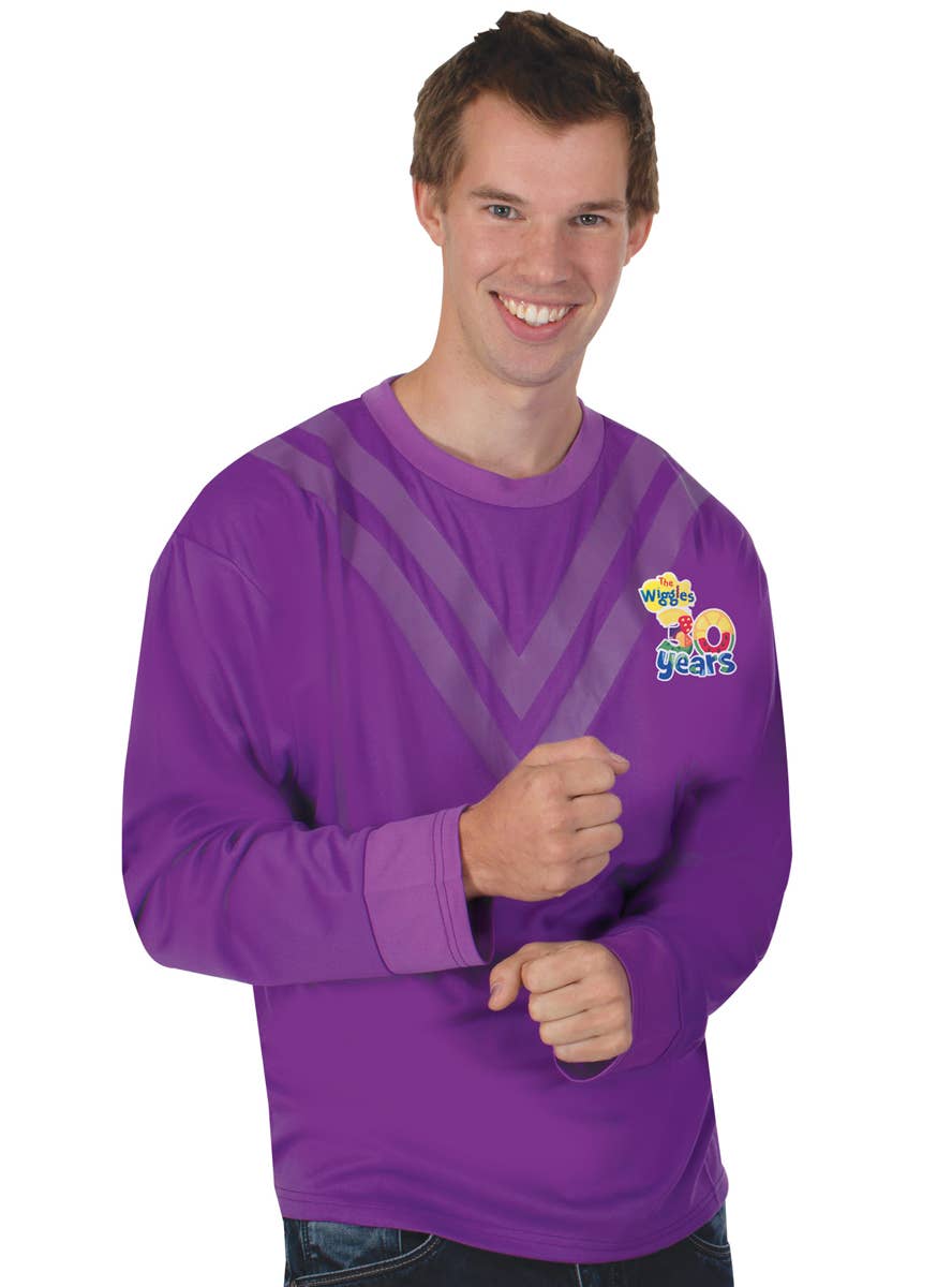 Adult's Long Sleeve Purple Wiggle Shirt - Alternate Image