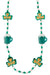 Green Shamrock And Beer Stain Plastic Beaded Costume Necklace View 1