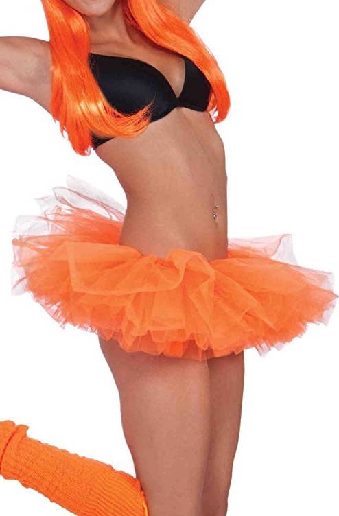 Forum Novelties Womens Neon Orange 1980's Costume Tutu view 2