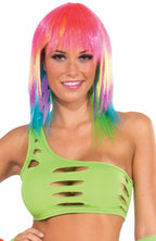 Neon Green Women's Cut Out Bra Top Rave Wear View 1