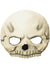 Image of Bone White Half Face Skeleton Latex Halloween Mask