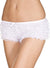 Image of Ruffled White Lace Womens Costume Shorts