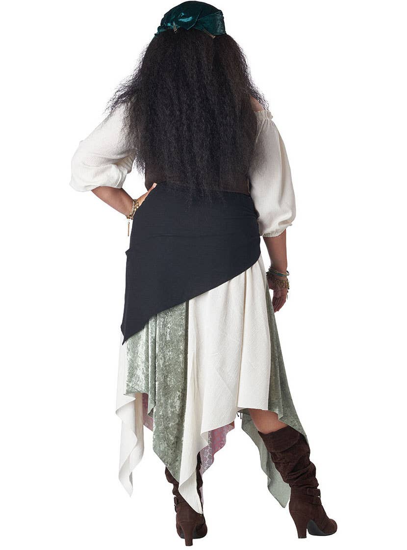 Image of Sassy Pirate Womens Plus Size Costume - Back View