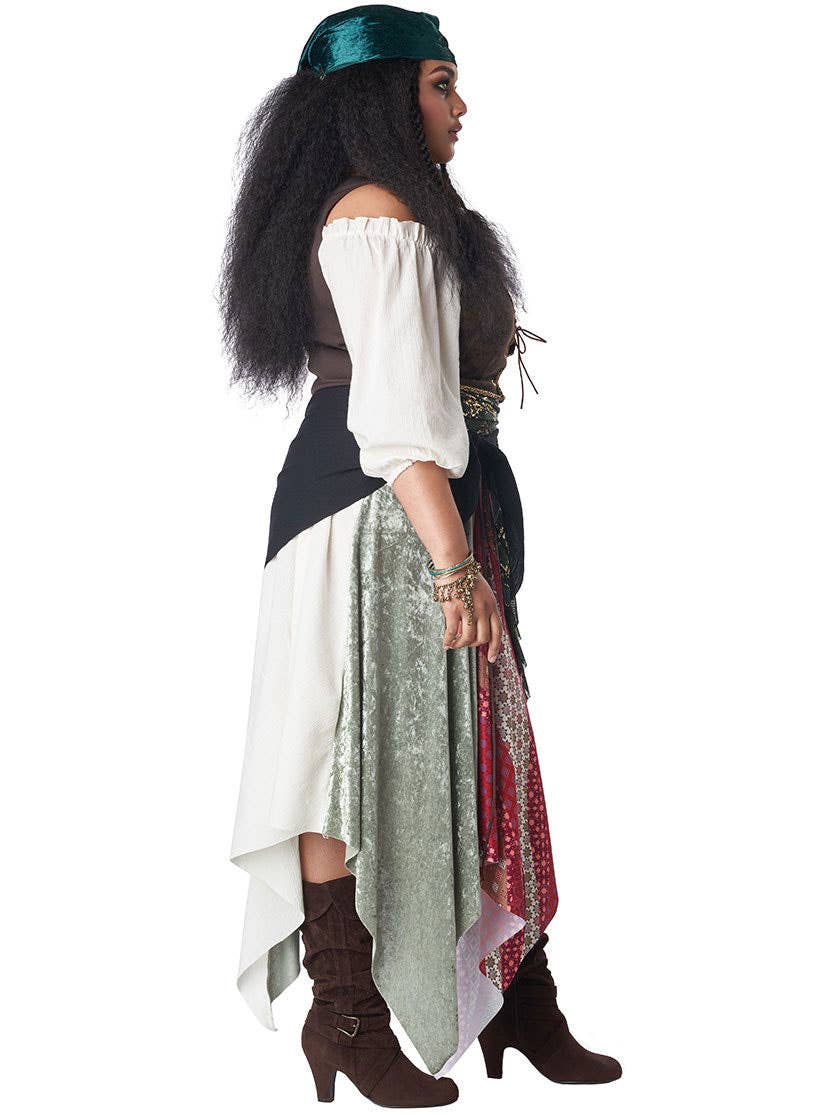 Image of Sassy Pirate Womens Plus Size Costume - Side View