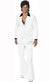 White Saturday Night Fever Men's Plus Size 70's Costume  Suit- Main View