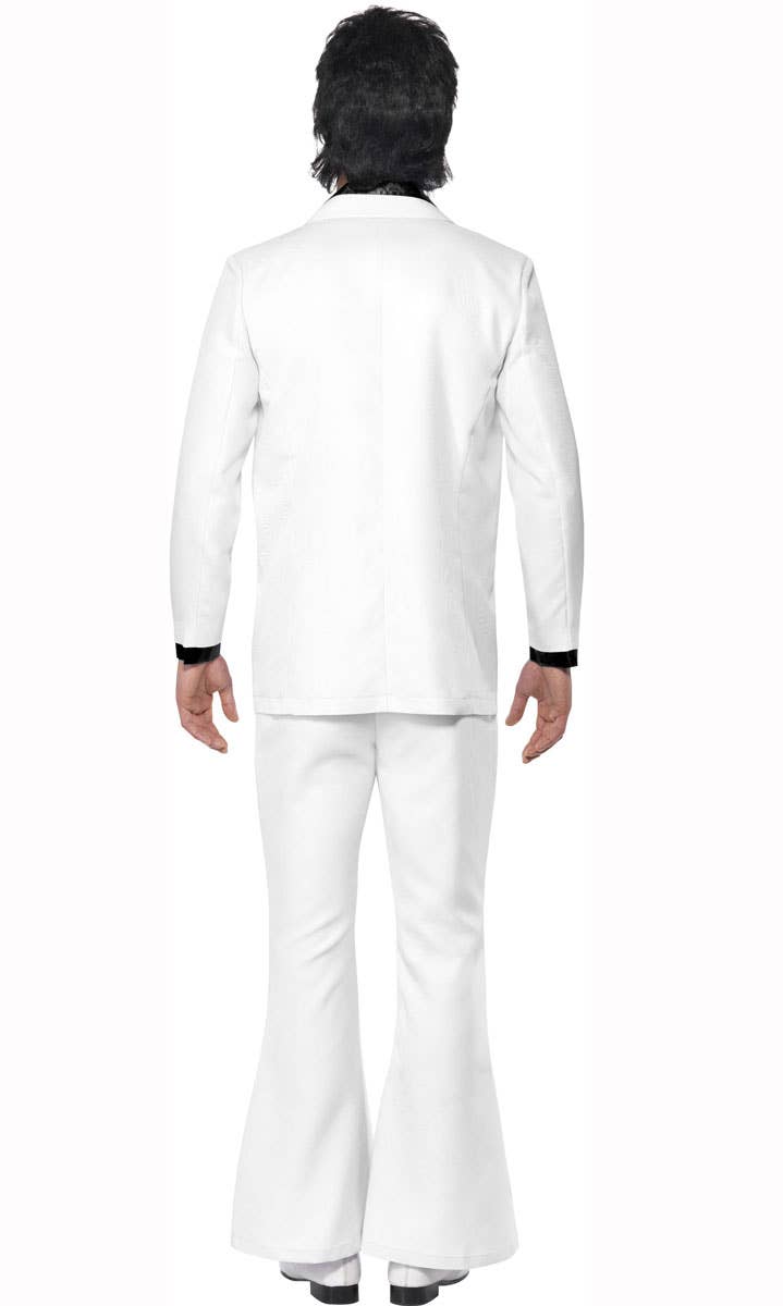 Men's 70's White Disco Suit Men's Costume - Back Image