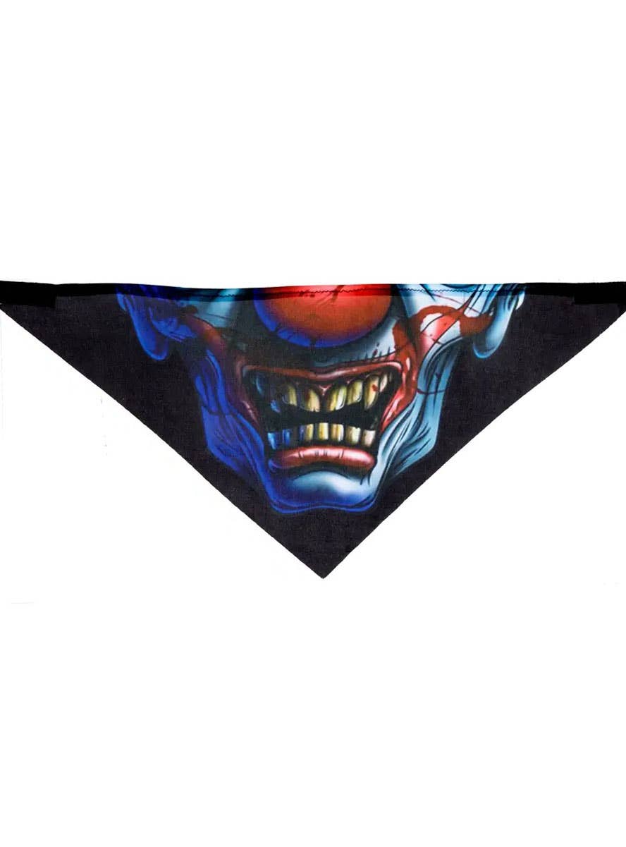 Image of Scary Clown Face Halloween Costume Bandanna - Main View