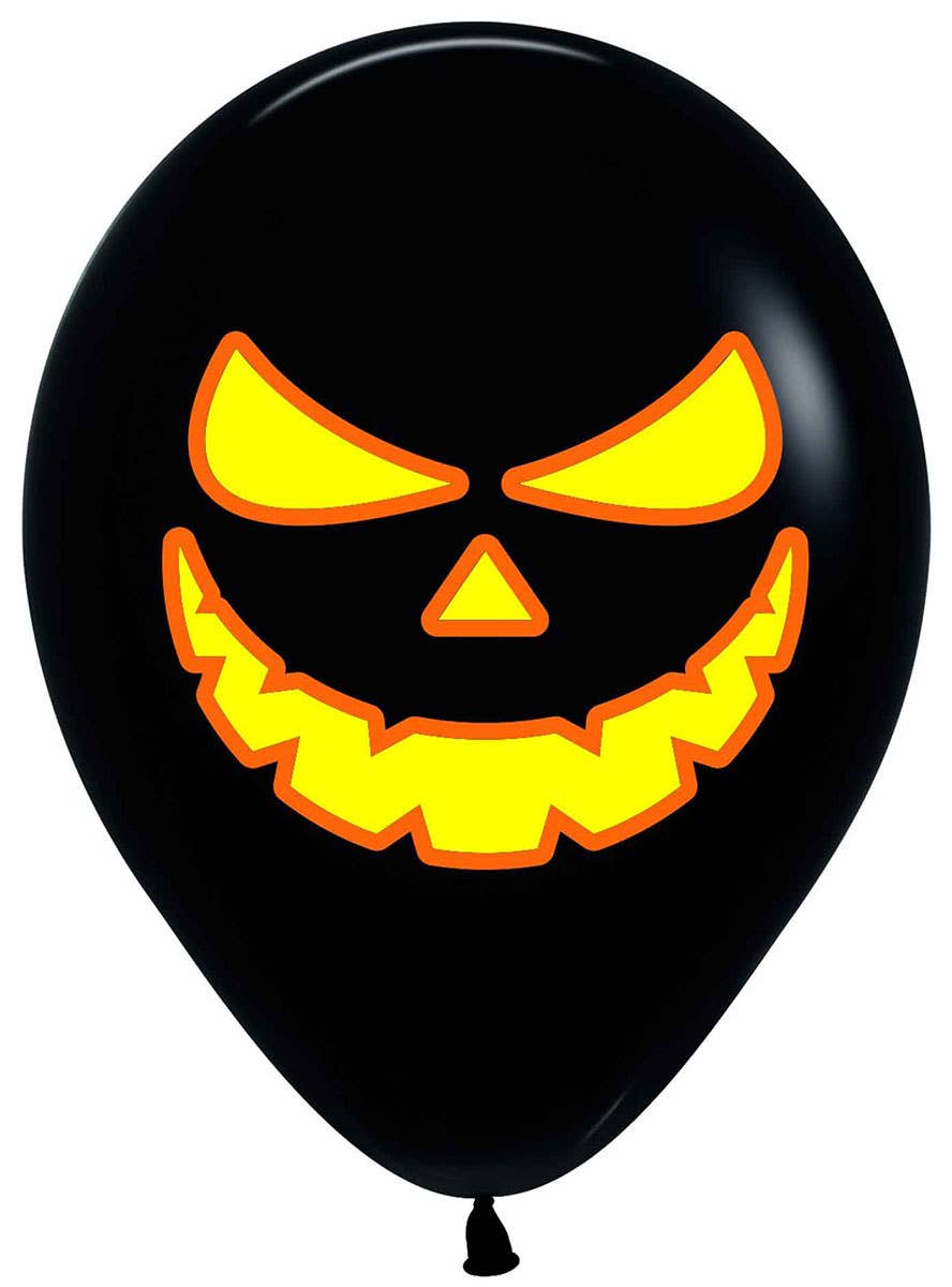 Image of Scary Pumpkin Face 12 Pack Halloween Balloons