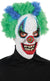 Green and Blue Halloween Crazy Clown Midnight Creatures Latex Mask Main Image