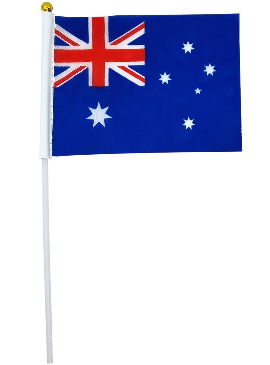 Image of Set of 10 15cm x 10cm Small Australian Flags on Sticks - Alternate Image