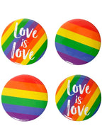 Image of Rainbow Love is Love Mardi Gras Pin Badges