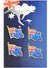 Image of Set of 4 Metal Australian Flag Brooches