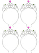 Image of Flower Princess Set of 4 Silver Tiara Party Favours - Main Image