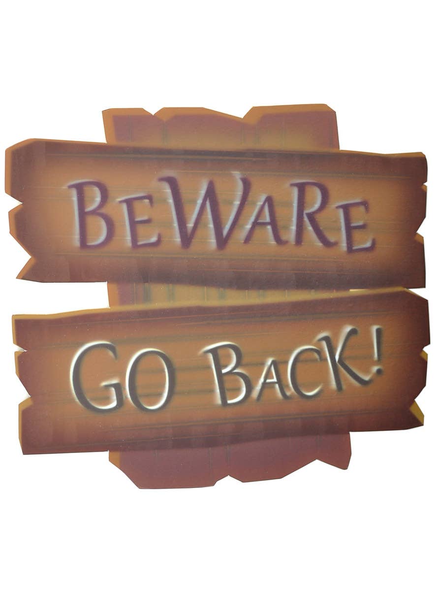 Image of Warning Signs 6 Pack Halloween Garden Stakes - Close Image 1