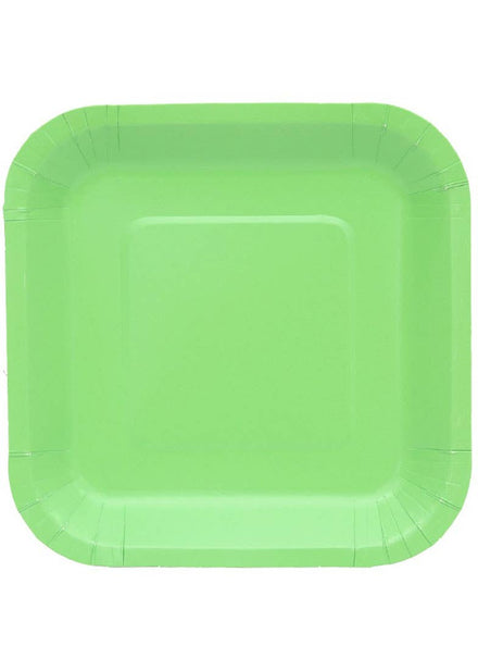 Image of Shamrock Green 20 Pack 18cm Square Paper Plates