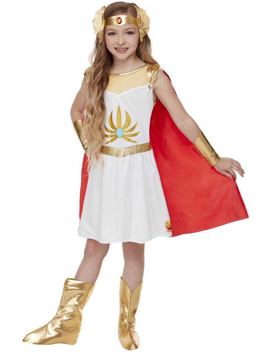 Image of She-Ra Girl Of Power Girls Dress Up Costume - Alternate Image