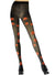 Image of Sheer Black Full Length Pumpkin Halloween Stockings