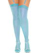 Image of Sheer Womens Plus Size Turquoise Thigh High Stockings