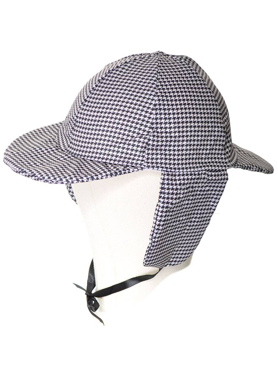 Image of Sleuth Black and White Houndstooth Detective Costume Hat