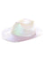 Image of Shiny Iridescent White Cowgirl Costume Hat