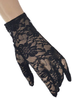 Image of Lace Black Women's 80's Costume Gloves - Main Image