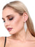 Glo Mesh Style Silver Rhinestone Disco Costume Earrings - Main Image