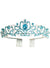 Image of Delicate Silver and Blue Rhinestone Party Tiara