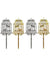 Image of Silver and Gold Reversible 4 Pack Bird Cage Cake Toppers