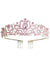 Image of Elegant Silver and Pink Rhinestone Party Tiara
