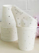 Image of Silver and White Polka Dot 12 Pack Paper Cups - Main Image