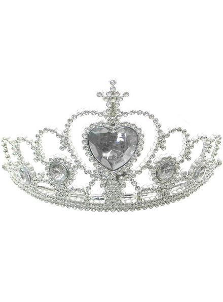 Image of Jewelled Silver Girls Princess Costume Tiara