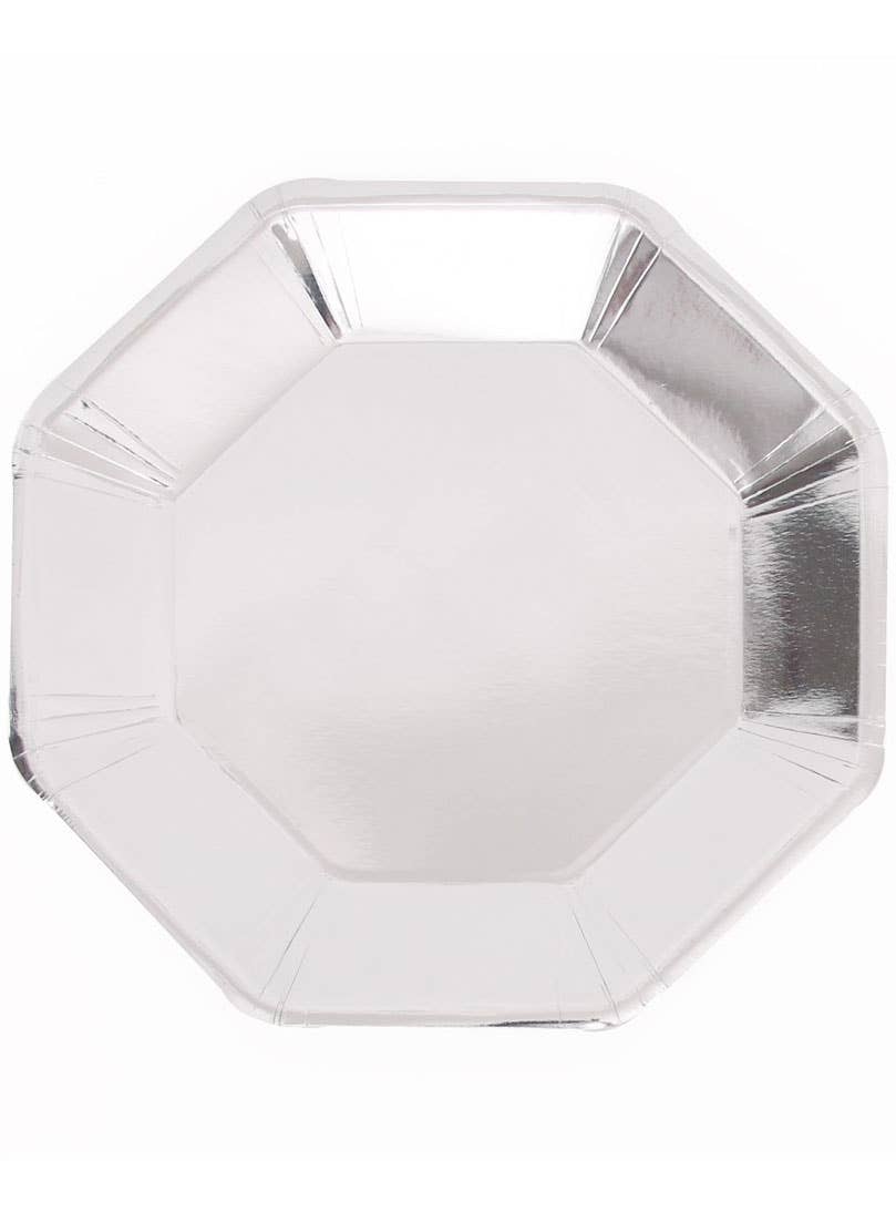 Image of Silver Foil 12 Pack 18cm Paper Plates