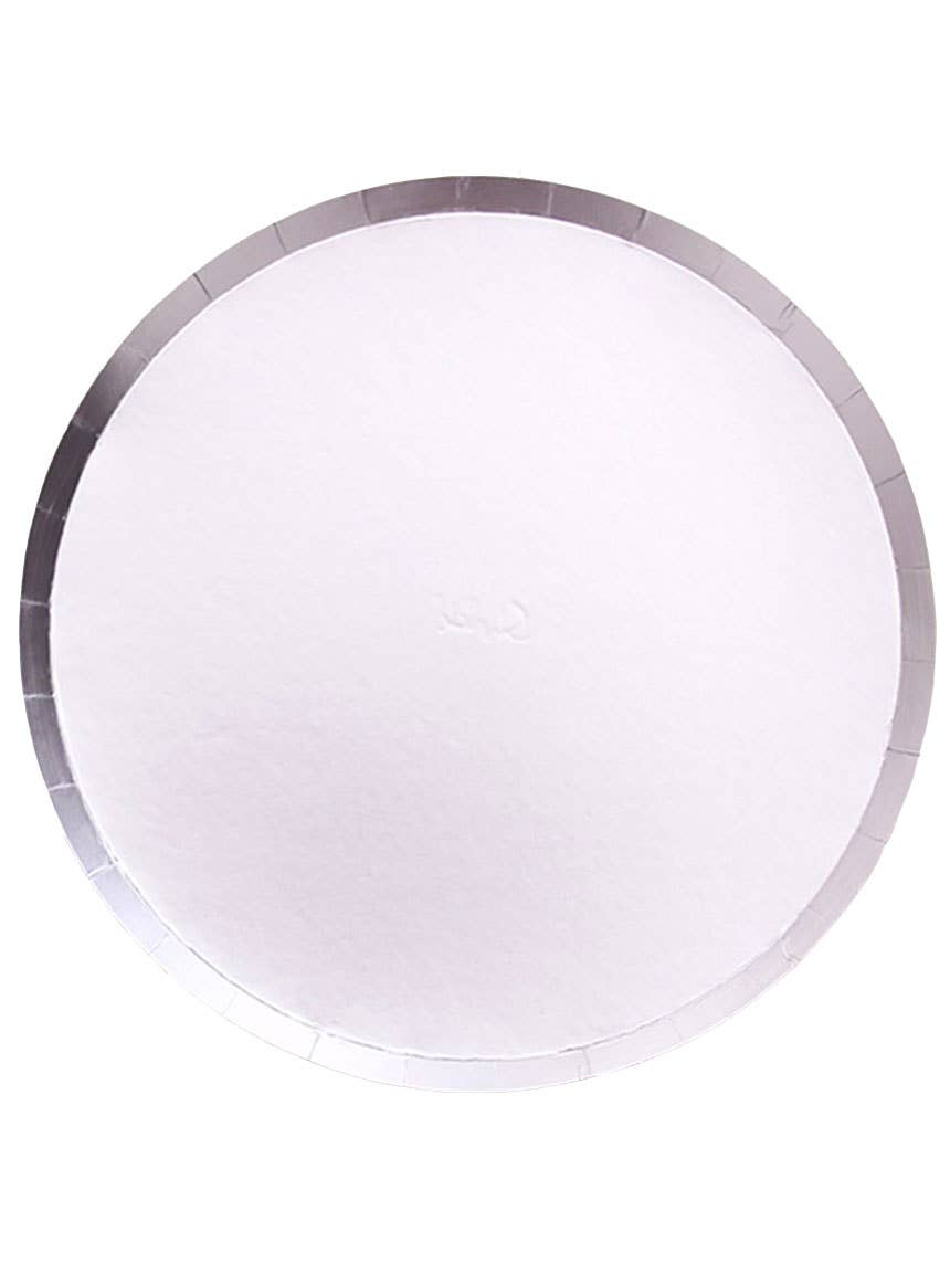 Image of Silver Matte 12 Pack 23cm Round Paper Plates