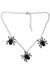 Image of Creepy Black Rhinestone Spiders Halloween Costume Necklace