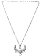 Image of Wild Silver Metal Bull Head Pendant Necklace - Main Image