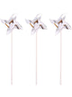 Image of Metallic Silver 6 Pack Windmill Cake Toppers