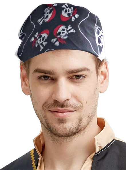 Image of Pirate Skull and Crossbones Costume Bandanna