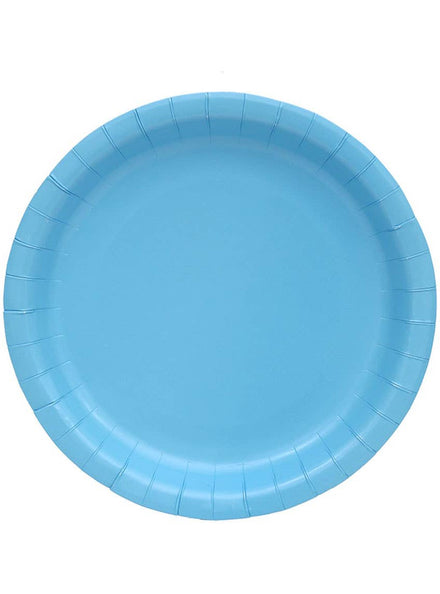 Image of Sky Blue 20 Pack 23cm Round Paper Plates