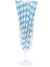 Image of Sky Blue and White Stripe 50 Pack Paper Straws