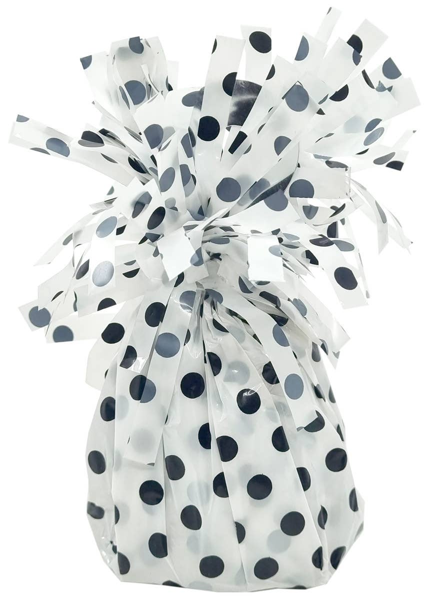 Image of White and Black Polka Dot Balloon Weight