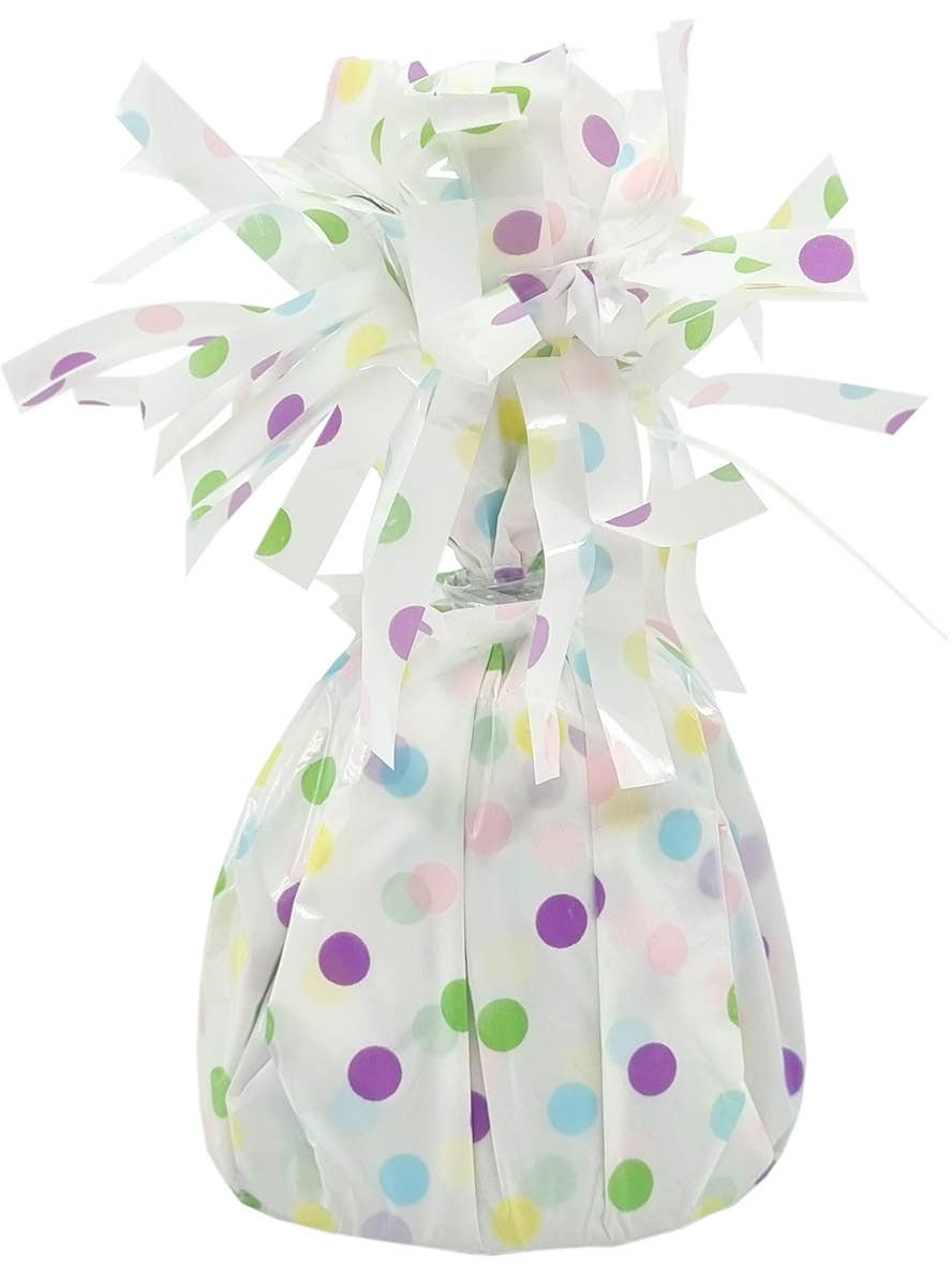 Image of White and Multicolour Polka Dot Balloon Weight