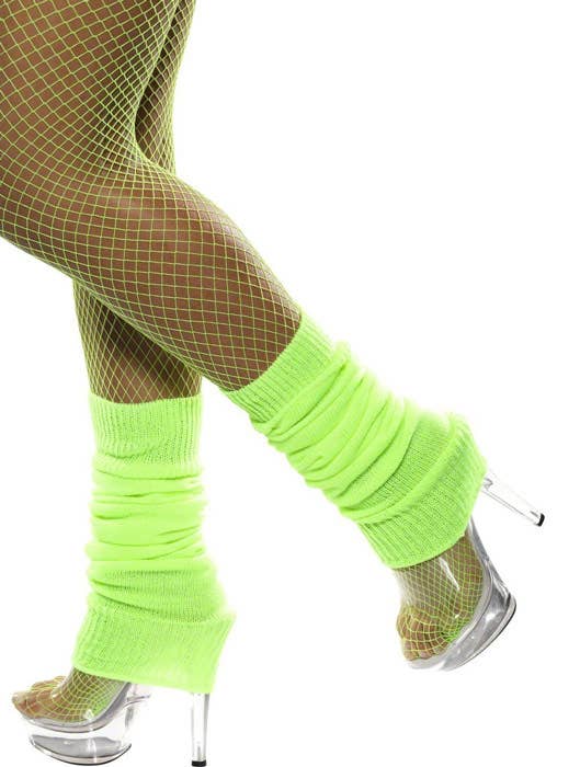 Back to the 80s Neon Green Leg Warmers, 1980s Green Leg Warmers