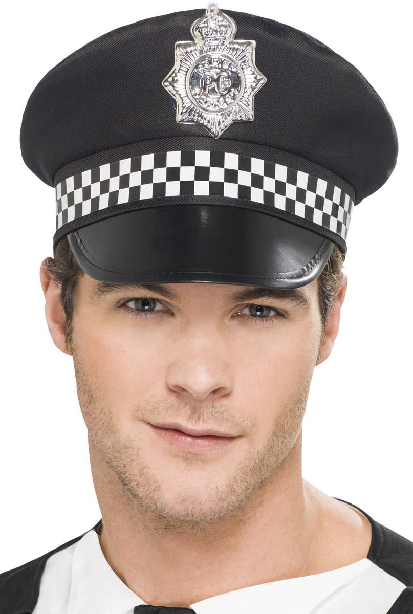 Men's Basic English Police Officer Costume Hat