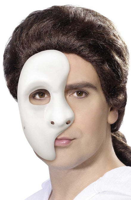 Simple White Plastic Phantom Over Eye Mask Main Image