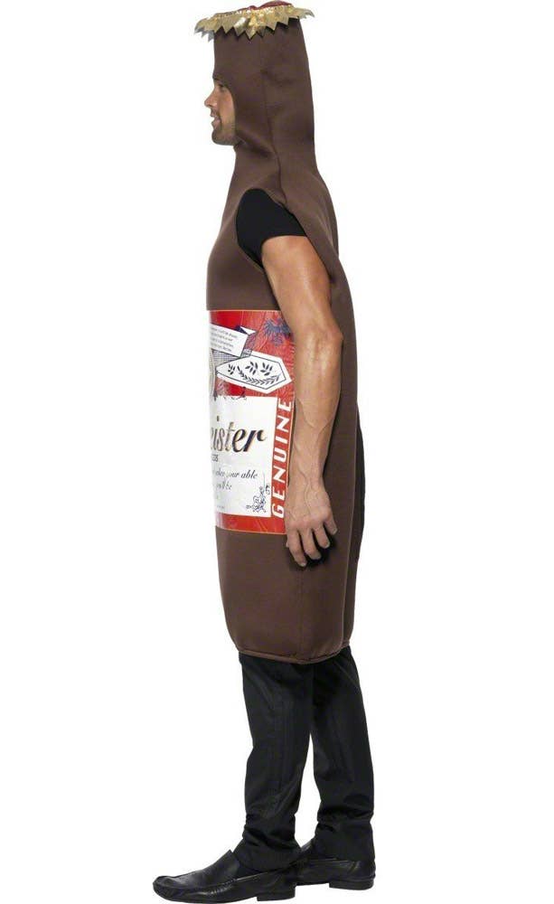 Adult's Funny Studmeister Beer Bottle Fancy Dress Costume Side View
