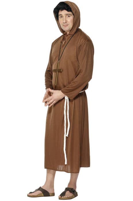 Brown Monk Costume Robe for Men - Main Image