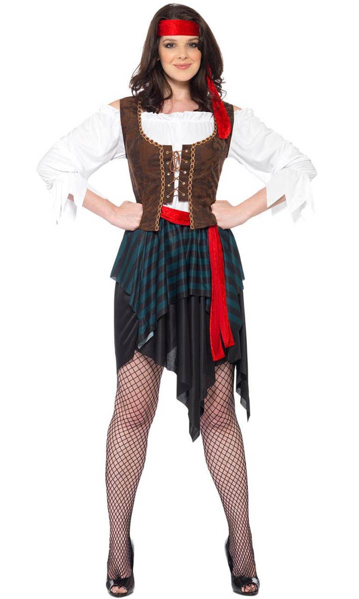 Women's Buccaneer Beauty Women's Pirate Costume Alt Image