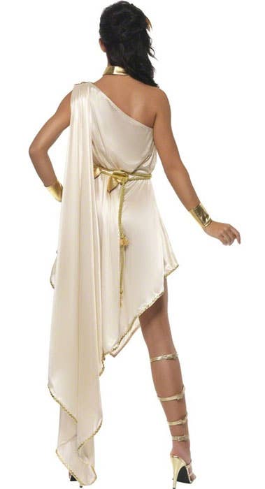 Womens Golden Goddess Roman Sexy Costume - Back Image 2