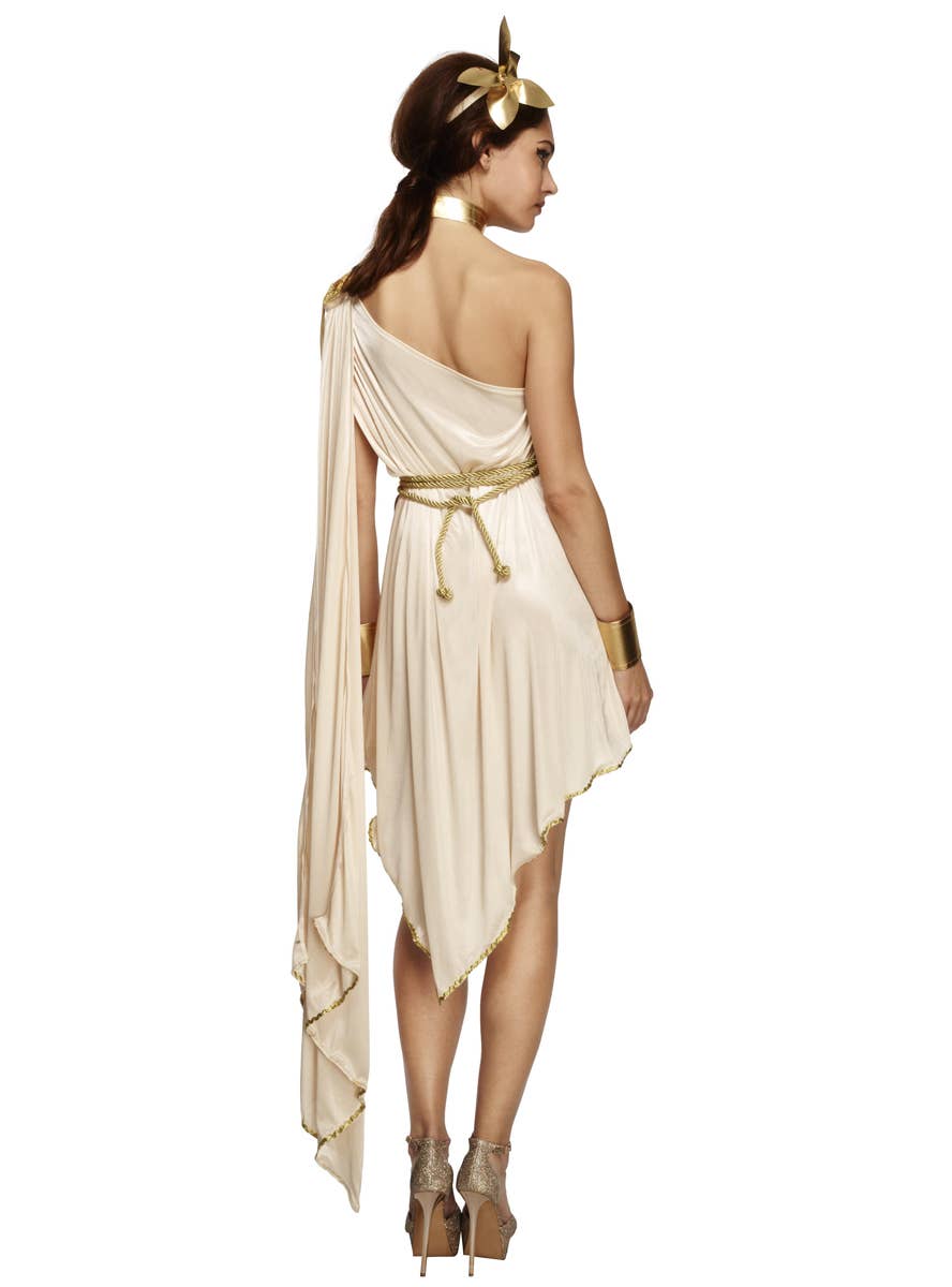 Womens Golden Goddess Roman Sexy Costume - Back Image