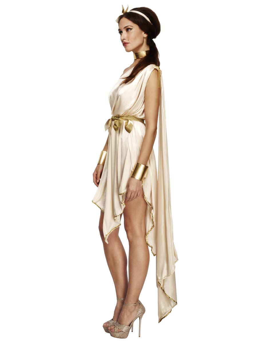 Womens Golden Goddess Roman Sexy Costume - Side Image
